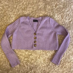 American Eagle cropped ribbed cardigan small
